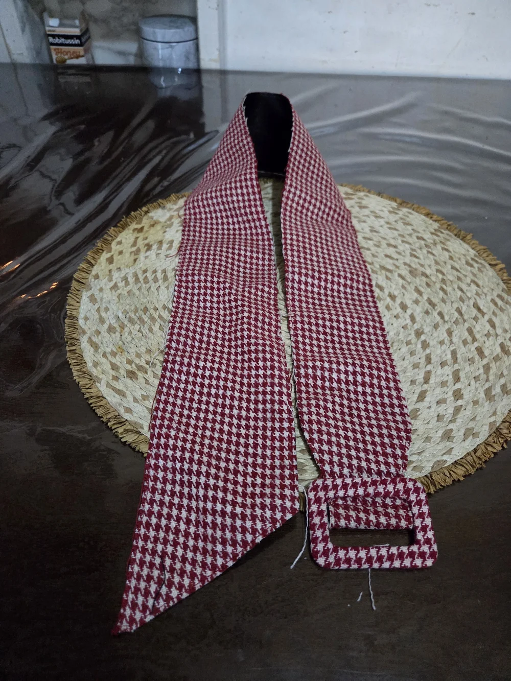 Retro Vintage Belt gingham check pattern 50's Pin Up Women's.rockabilly style